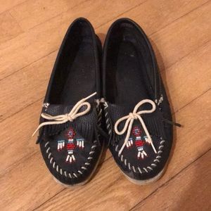 Navy Blue Minnetonka Moccasins